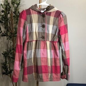 Roxy Multicolor Plaid Hooded Jacket (CB)